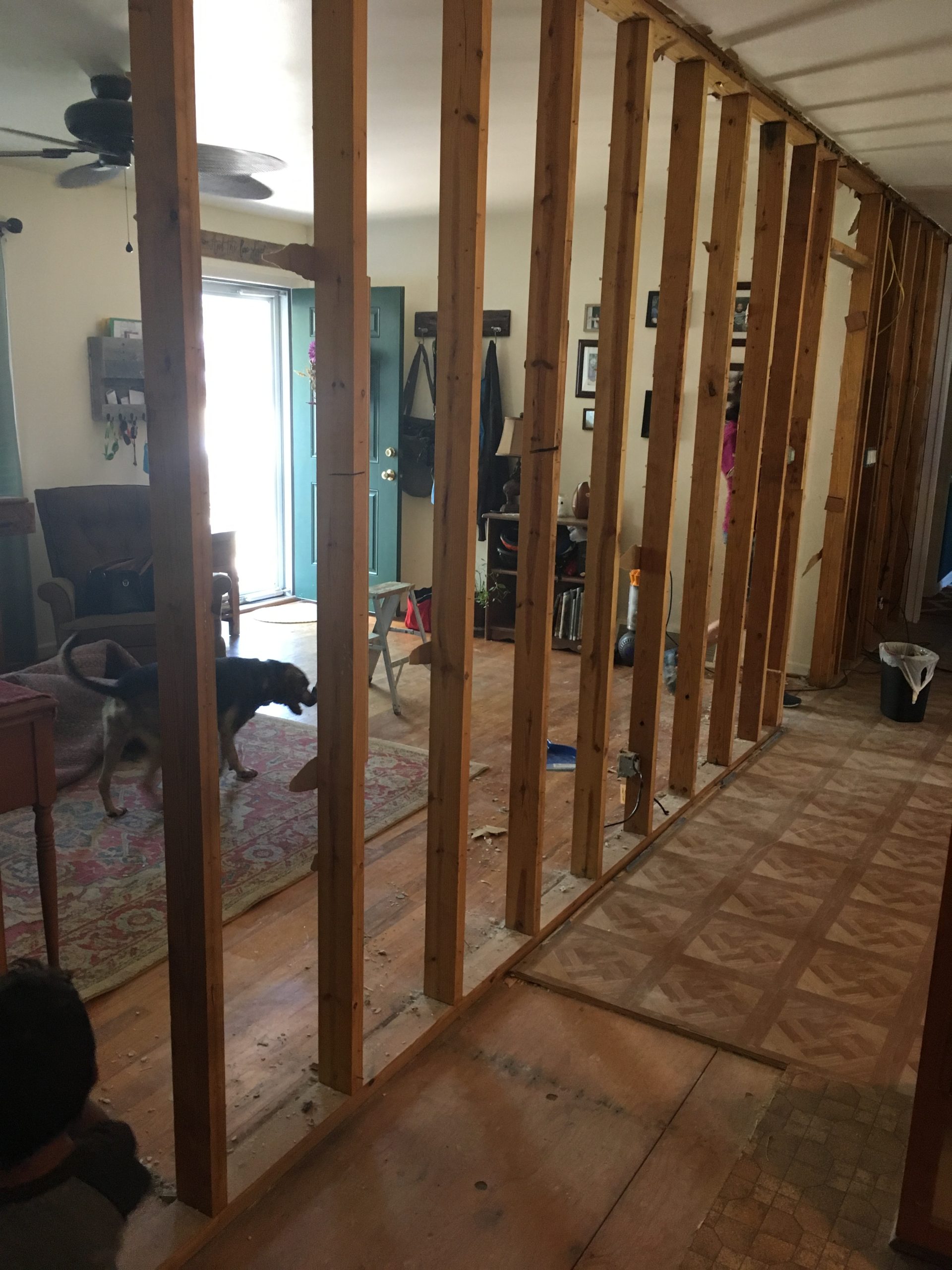 prepping for a load bearing wall removal in Mauldin South Carolina.